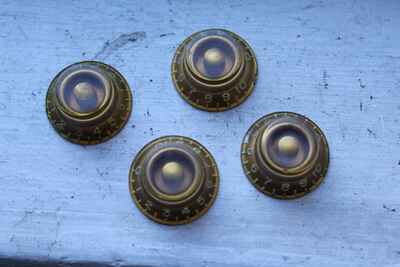 Original 1950s Gibson gold bell knobs set of 4 Les Paul 335 345