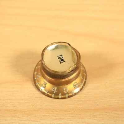 Vintage 1960s Gibson Gold Reflector Knob TONE Les Paul SG ES 1962 1970s