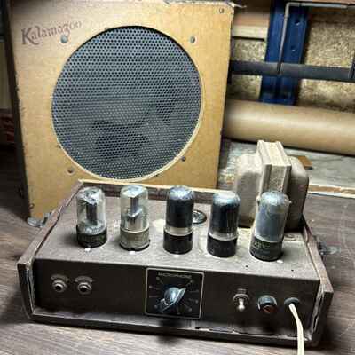 Antique 1939-1040 Gibson Kalamazoo KEH Amp Combo Amplifier Detached Speaker Asis