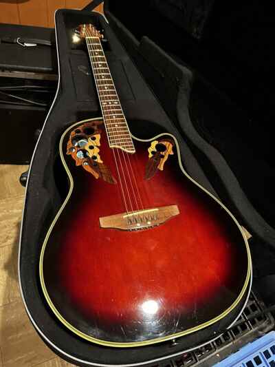 Vtg Ovation Celebrity CS257 Sunburst Acoustic-Electric Guitar MIK w /  Case 90??s