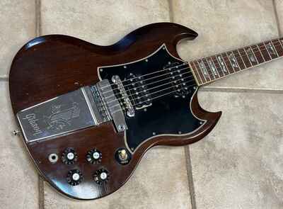 Vintage 1968 Gibson SG Standard Walnut Brown finish with case