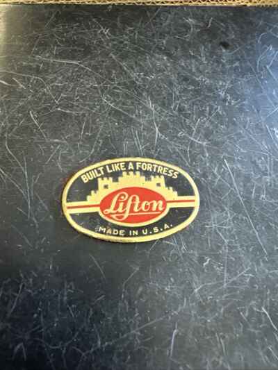 50s Lifton Guitar case Logo Oval Badge Built Like a fortress Fit Gibson Martin