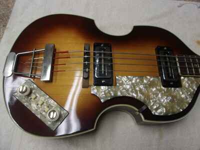 AboutMint Vintage 1973 Hofner Germany 500 / 1 Antiqueburst Violin Beatle Bass  / cse