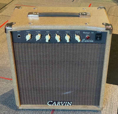 Carvin VINTAGE 16 Tweed 1-12 Tube Guitar Combo Amp - Made in USA - MINT W /  Cover