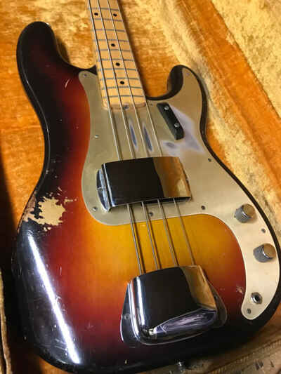 1958 Fender Gold Guard Precision Bass Sunburst ?? 100% Original