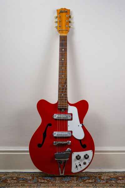 1960s Teisco  /  Jedson Made in Japan Thinline Hollowbody Electric Guitar - Red