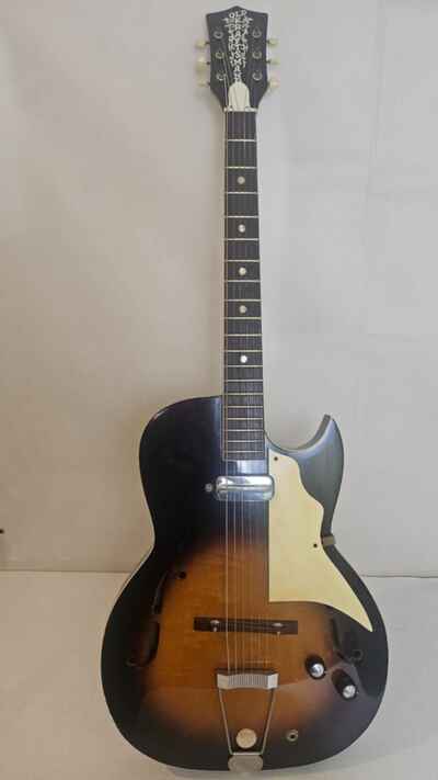 1960s Kay Old Kraftmaster Speed Demon Semi Hollow Body Archtop Guitar