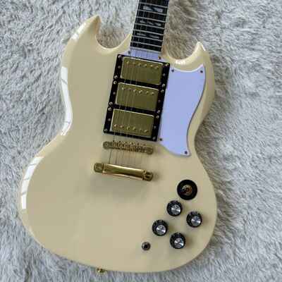 Custom factory produce Custom electric guitar standard Creamy Yellow SG From USA