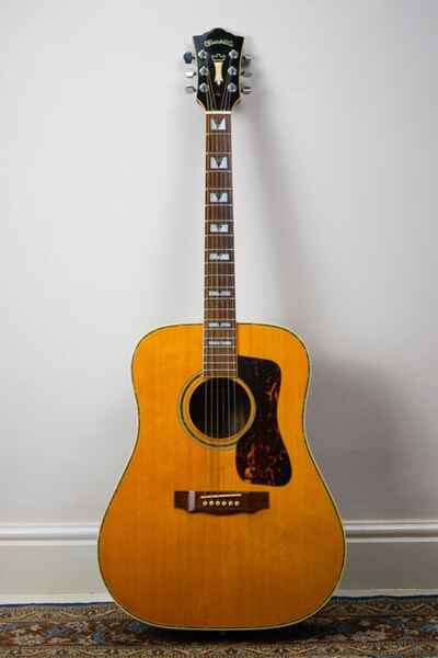 1970s Suzuki Japan 9512 D55 Lawsuit Acoustic Guitar Natural - All Original