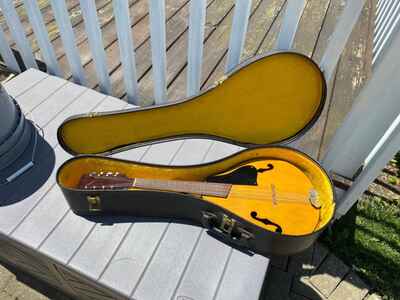 Vintage Epiphone Yellow Lined Mandolin Case NICE With Japan Mandolin FREE SHIP