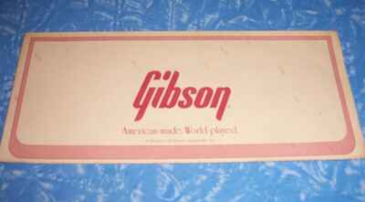 Vintage 1980s Gibson warranty Card L P.  / STD
