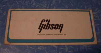Vintage 1980s Gibson warranty Card Les Paul Deluxe