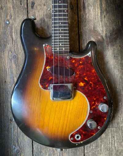 1959 Fender Mandocaster Mandolin in Sunburst finish with hard shell case