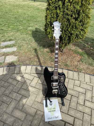 Guild S-200 Thunderbird Guitar Pau Ferro Fretboard Black Very Clean Cool Guitar