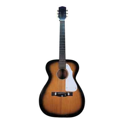 1964 Sears Silvertone Vintage Acoustic H-64-S Guitar 2-Tone Sunburst USA W / Case