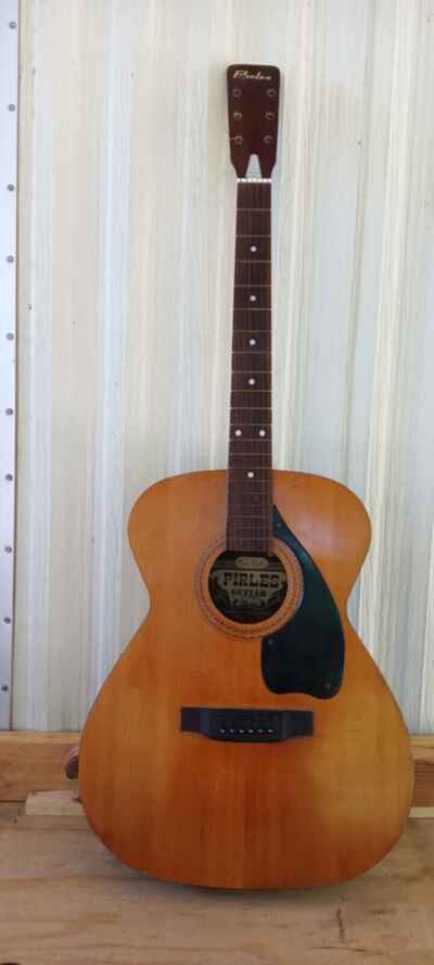 Vintage Japan Pirles FG 55 Acoustic guitar for parts repair needs tuners +