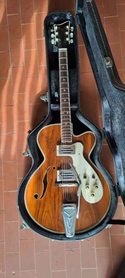 1962 Meazzi / gibson / teisco / goya / ephiphone Style Guitar Semi hollow Made In Italy