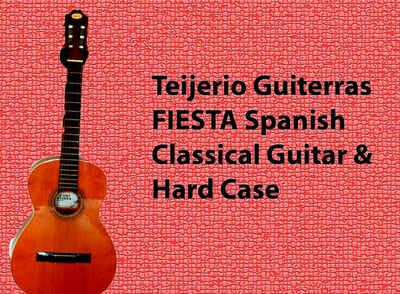 J Teijeiro  Guiterras Fiesta Classical Spanish Acoustic Guitar 1980s + Hard Case