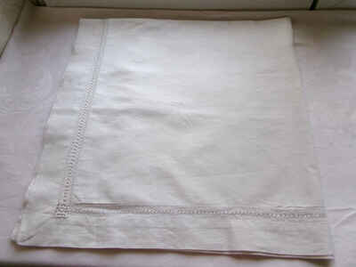 French vintage  white cotto euro sham pillow case nice detailed, buttons