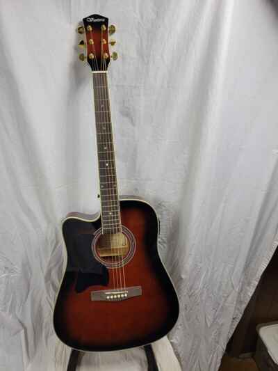 Ventura V3VS Vintage Left-handed Sunburst Thin Body Acoustic / Electric