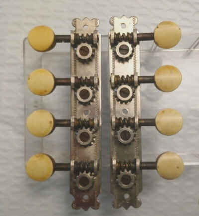 Antique Vintage Waverly Style Mandolin Tuners 4x4 Mando Plate Tuners  Beautiful