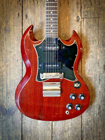 1968 Gibson SG Special in Cherry finish & hard shell case. EX Micky Moody