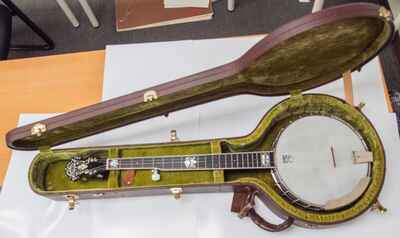 Deering John Hartford Pro 5 String Banjo (Pop On Resonator Missing) w /  Case