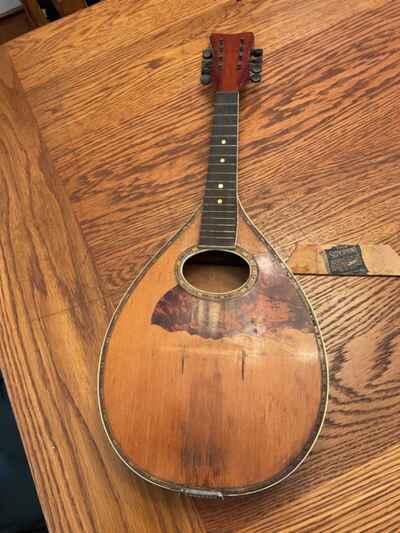 Antique 1920s Supertone Flatback Mandolin Made by Harmony Sold by Sears Roebuck