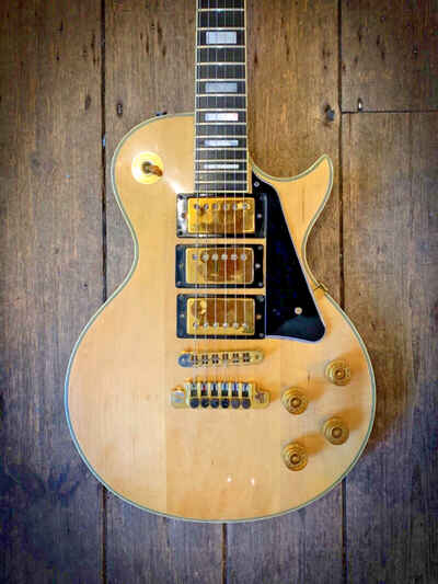 1981 Gibson Les Paul Custom Natural finish with Added PUP & Hard shell case