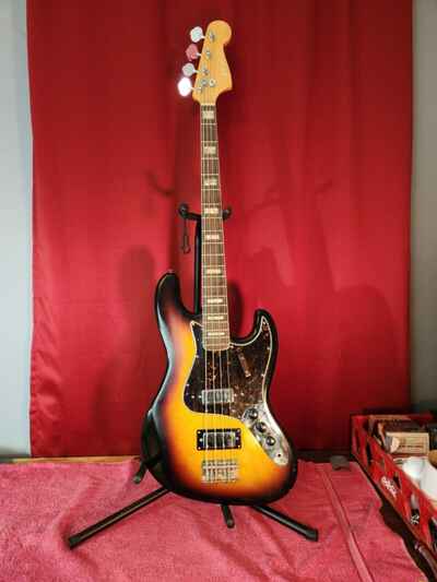 1970s Sekova jazz bass with vintage alligator case