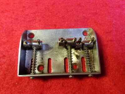 Vintage 70s USA Gibson Grabber nickel finish bass Bridge parts  G-3