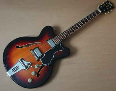 Rare Vintage 1960s Hofner 4600 E2 Thinline / Verithin Electric Guitar