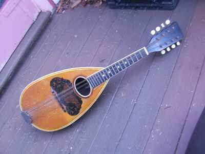 Vintage Supertone 8 String Mandolin Sears RARE old musical instrument bluegrass