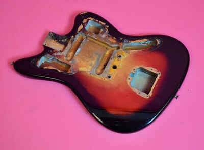 Vintage 1963 Pre-CBS Fender Jaguar Body - Killer Sunburst Finish Offset Project!