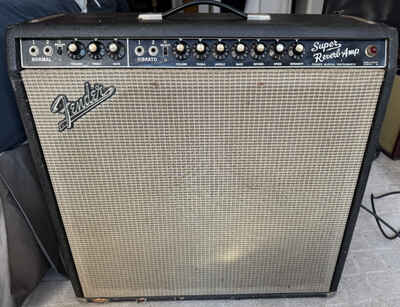 4 / 1966 Fender Super Reverb Black Panel Vintage Tube Amp w /  Oxford Spkr