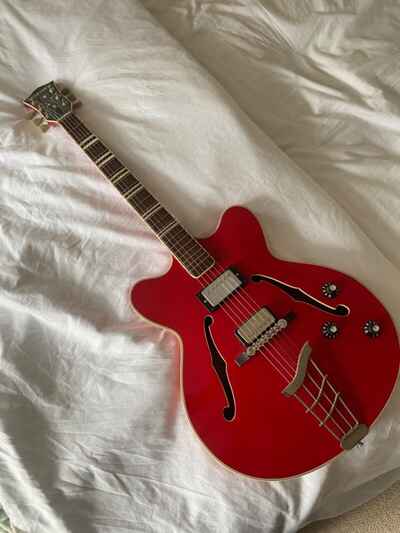 hofner verythin guitar 1960s red