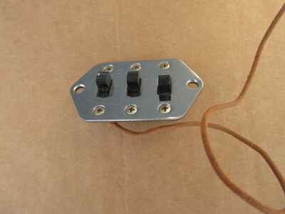 Vintage 1960s Fender Jaguar Jazzmaster Three Switch Control Plate With Switches