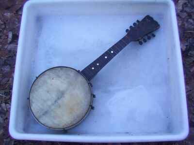 Vintage 8 String Banjo Mandolin Banjolin RARE old musical instrument bluegrass