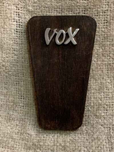 1960??s Vox Tailpiece Wood Insert Silver Letters Bobcat Super Lynx Deluxe RARE