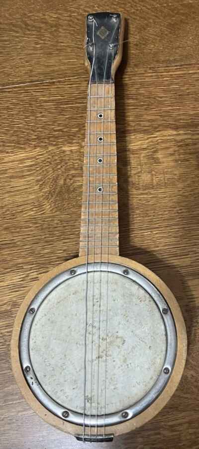 Vintage JSR Banjo Uke Ukulele - Maple - F-Hole on Resonator