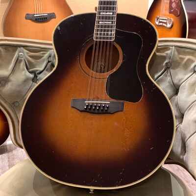 Vintage 1981 Guild F412-SB 12-String Acoustic-Electric Guitar w /  Case - Sunburst