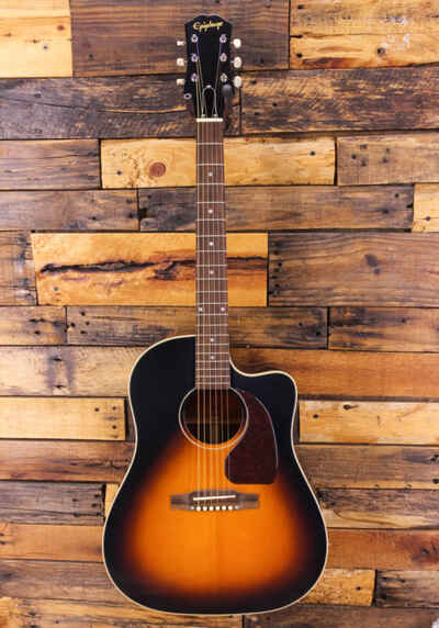 Epiphone J-45 EC Acoustic-Electric Guitar Aged Vintage Sunburst