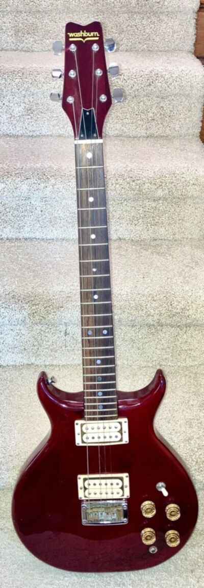 1978 / 79 Washburn Wing Series Transparent Red Raven Electric Guitar Made in Japan