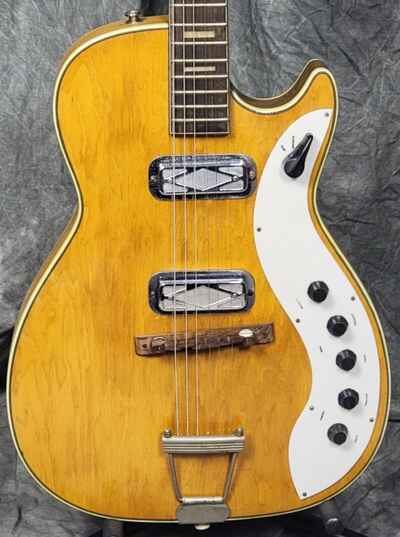 VINTAGE MOJO 1962 Silvertone Jupiter 1423 Electric Guitar, Natural Beauty!