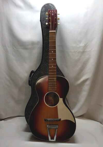 Jackson-Guldan JAY G Chris Adjustomatic Vintage Acoustic Parlor Guitar W CASE