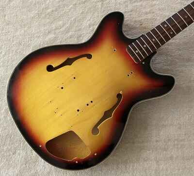 Vintage Teisco EP-8T Thinline Hollowbody Electric Guitar BODY + NECK Husk Japan