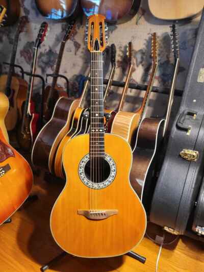 Vintage 1974 Ovation 1114-4 Folklore Model Acoustic 12 Fret Guitar Made in USA