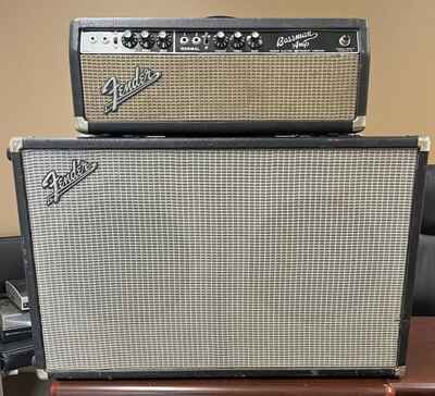 VTG 1966 Fender Blackface Bassman Amp Head & Cab SERVICED clean FREE SHIPPING