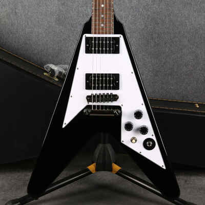 Epiphone Kirk Hammett 1979 Flying V - Ebony - Hard Case - 2nd Hand (140955)