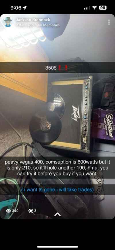 peavy vegas 400 guitar amp, vintage.